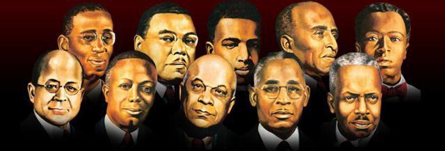 The ten founders of Kappa Alpha Psi, as pictured on the former chapter website